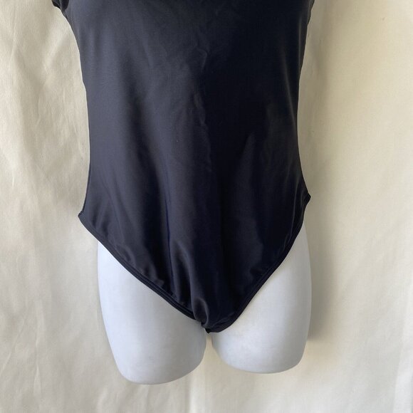 Dixperfect Ruffle One Piece Swimsuit Women Small Black Backless Tummy Control - Picture 14 of 16